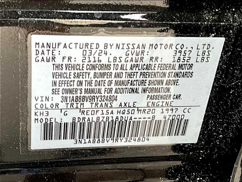 new 2024 Nissan Sentra car, priced at $22,310