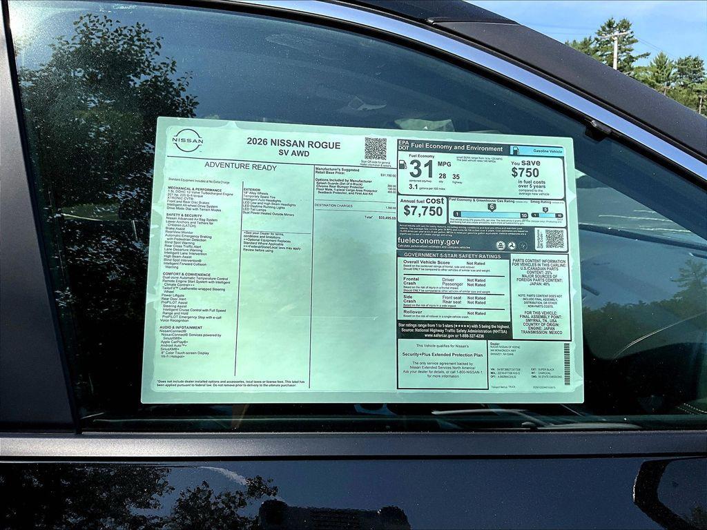 new 2026 Nissan Rogue car, priced at $30,656