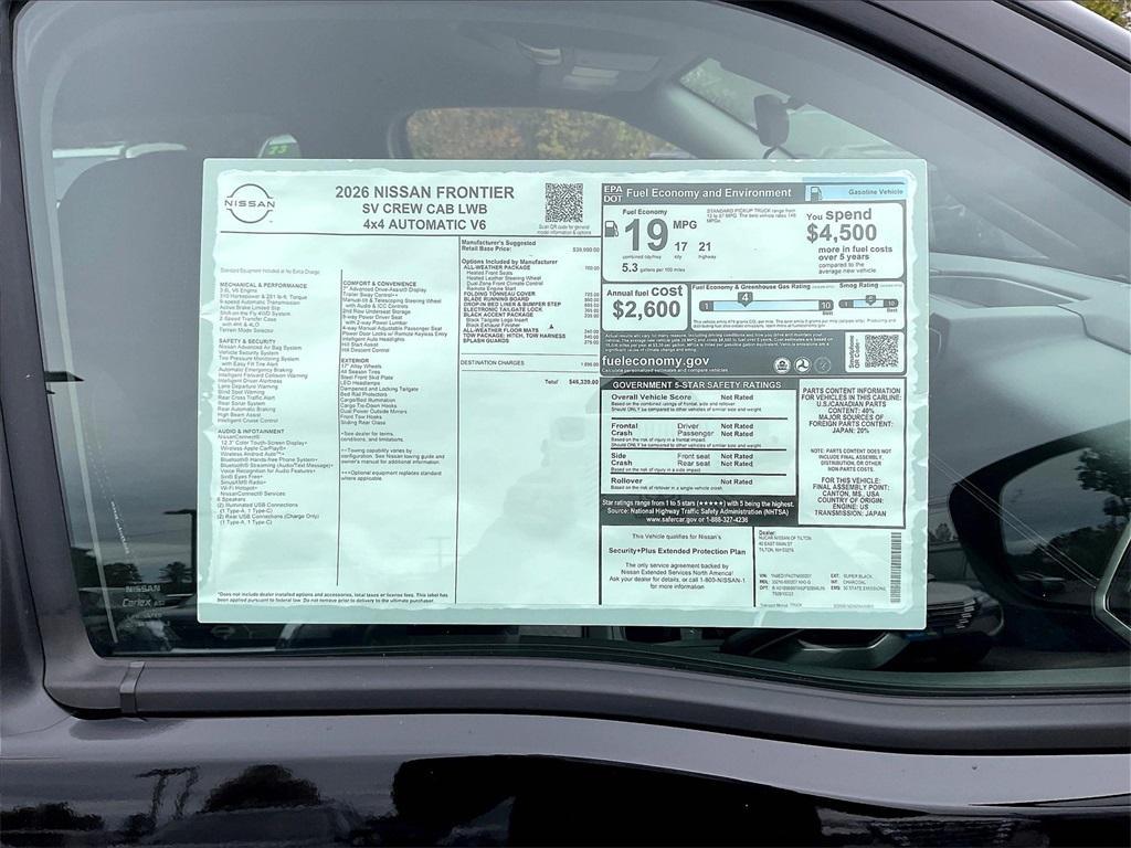 new 2026 Nissan Frontier car, priced at $42,520