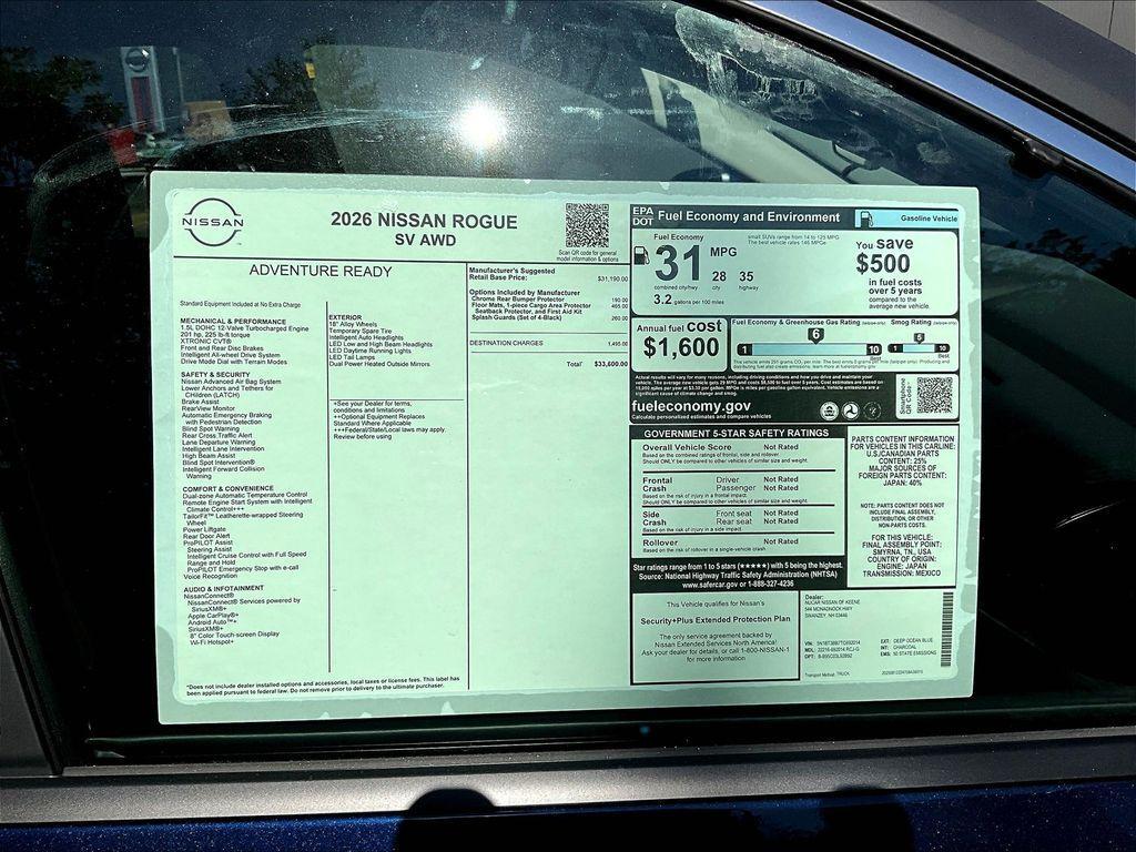 new 2026 Nissan Rogue car, priced at $30,761