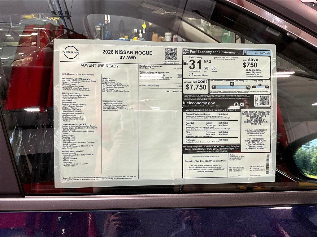 new 2026 Nissan Rogue car, priced at $30,656