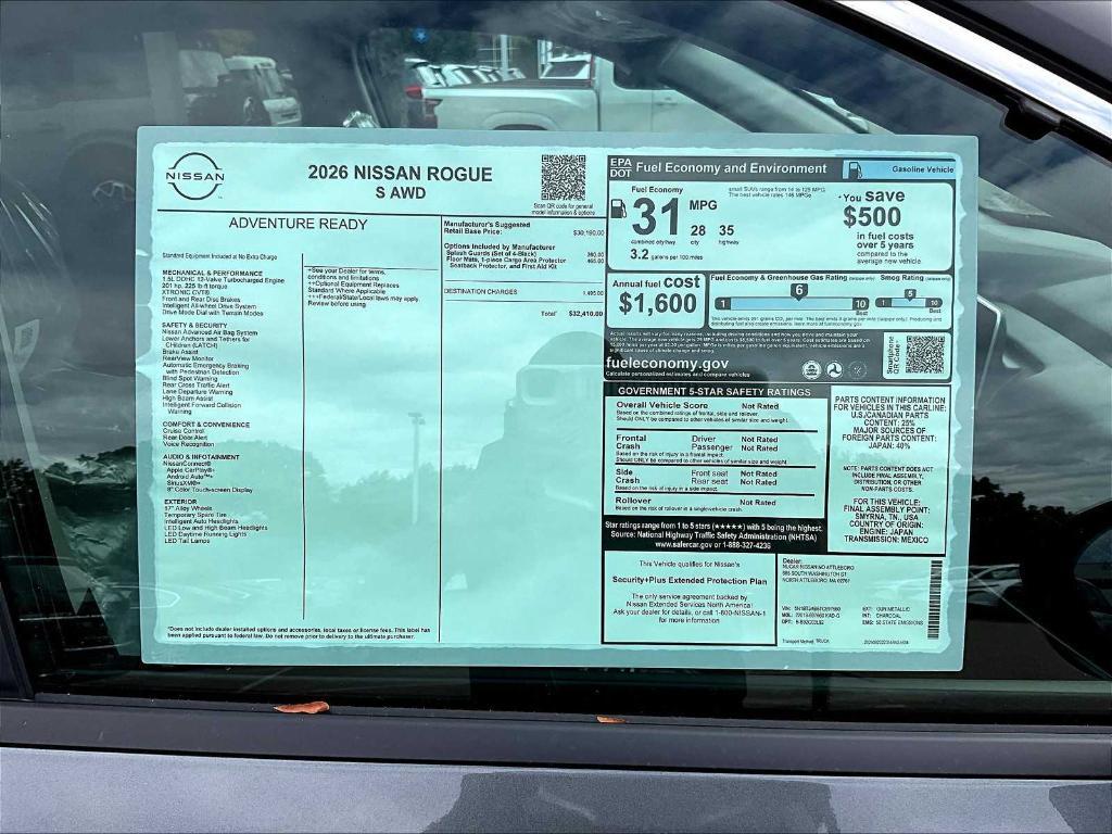 new 2026 Nissan Rogue car, priced at $31,231