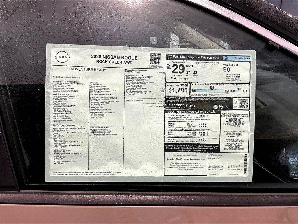 new 2026 Nissan Rogue car, priced at $34,433