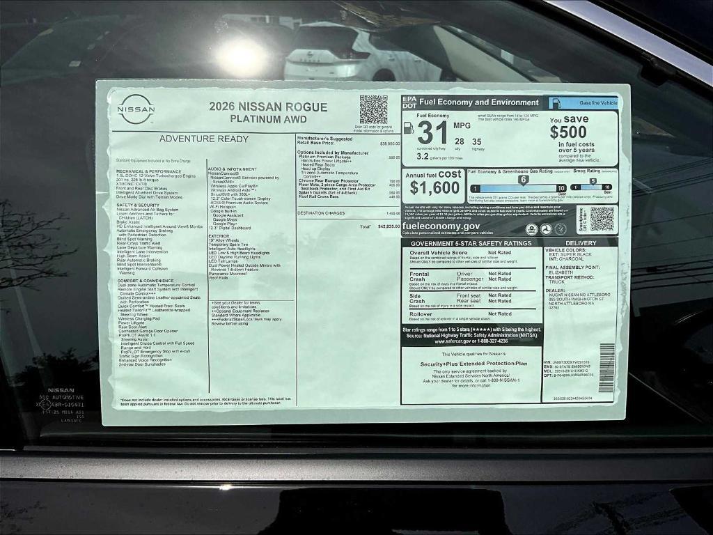 new 2026 Nissan Rogue car, priced at $41,161