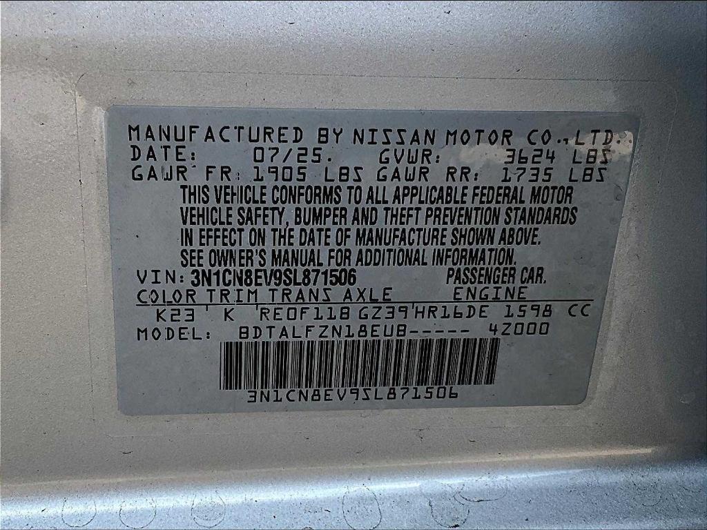new 2025 Nissan Versa car, priced at $22,018