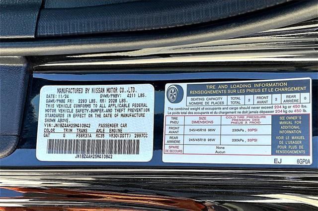new 2025 Nissan Z car, priced at $40,807