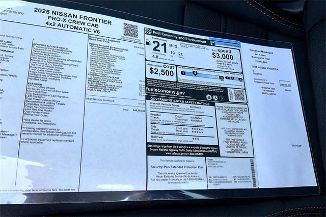 new 2025 Nissan Frontier car, priced at $40,197