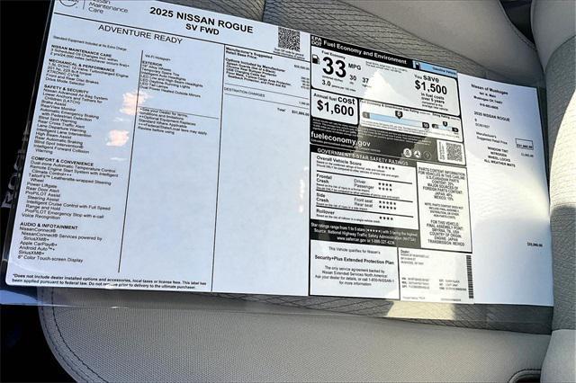 new 2025 Nissan Rogue car, priced at $30,830