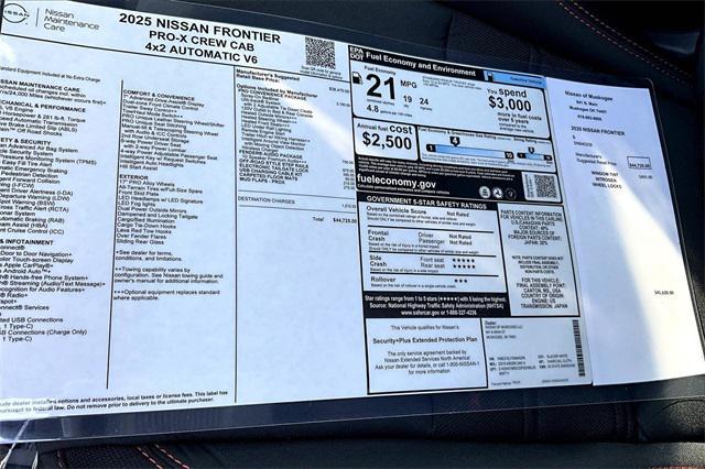 new 2025 Nissan Frontier car, priced at $39,813