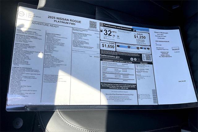 new 2025 Nissan Rogue car, priced at $40,956