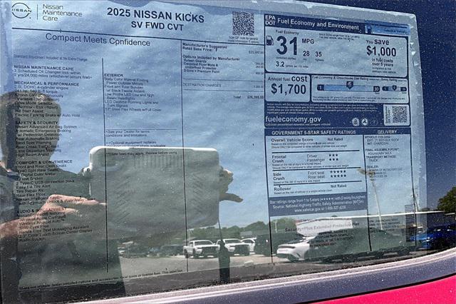new 2025 Nissan Kicks car, priced at $25,843