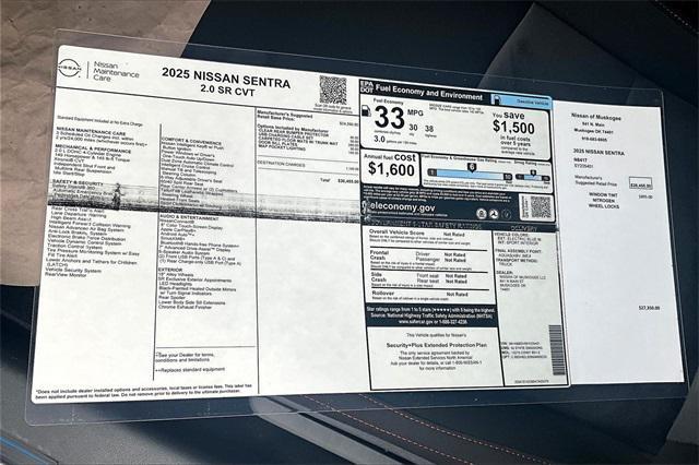 new 2025 Nissan Sentra car, priced at $25,099