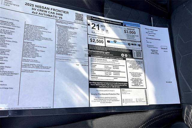 new 2025 Nissan Frontier car, priced at $36,027