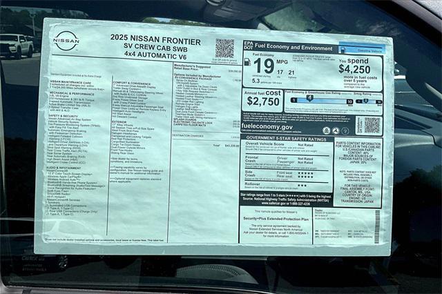 new 2025 Nissan Frontier car, priced at $38,738