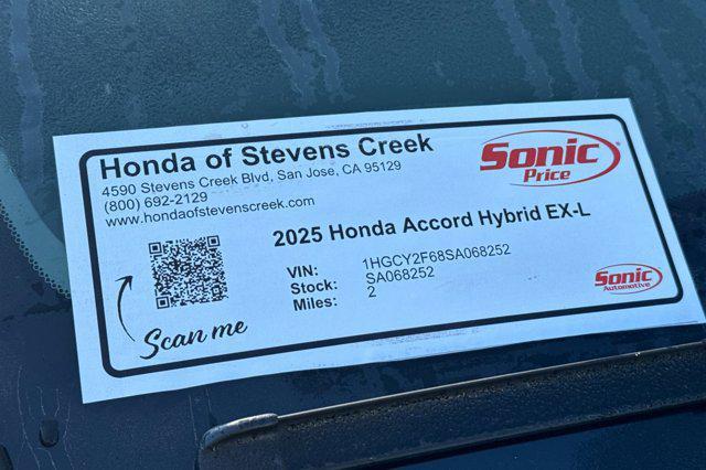 new 2025 Honda Accord Hybrid car, priced at $36,545