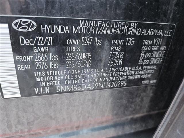 used 2022 Hyundai Santa Fe car, priced at $24,573