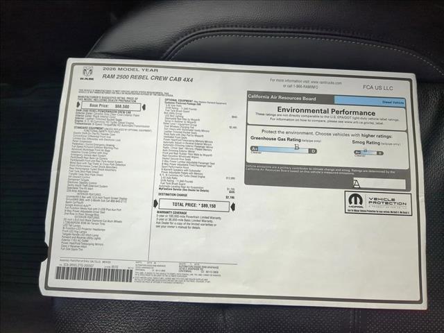 new 2026 Ram 2500 car, priced at $79,991