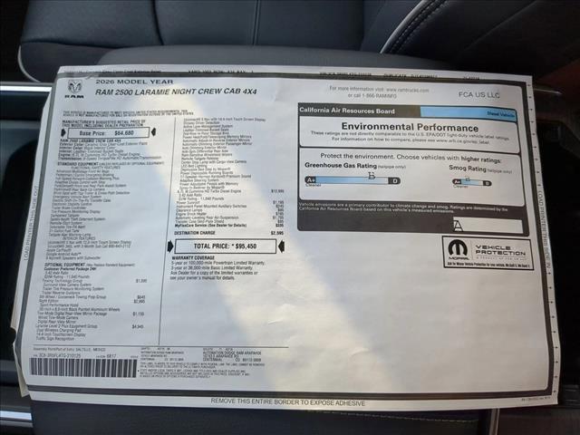 new 2026 Ram 2500 car, priced at $86,991