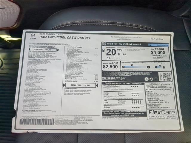 new 2026 Ram 1500 car, priced at $63,891