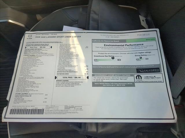 new 2026 Ram 3500 car, priced at $79,596