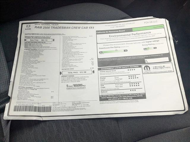 new 2025 Ram 2500 car, priced at $62,680