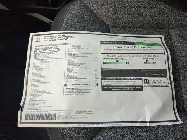 new 2026 Ram ProMaster 3500 car, priced at $53,491