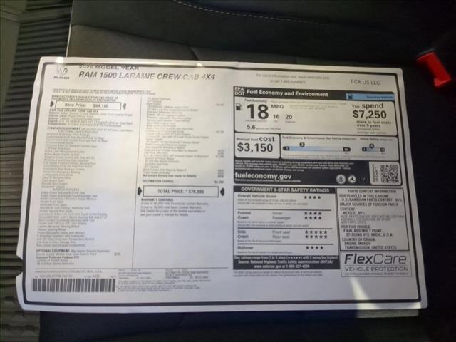 new 2026 Ram 1500 car, priced at $65,491