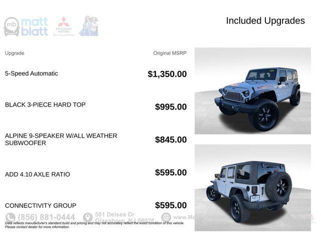 used 2015 Jeep Wrangler Unlimited car, priced at $23,999