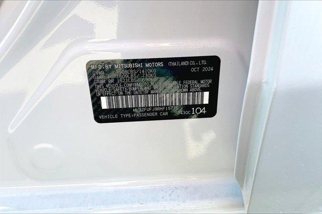 new 2024 Mitsubishi Mirage G4 car, priced at $20,080