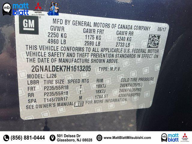 used 2017 Chevrolet Equinox car, priced at $12,299