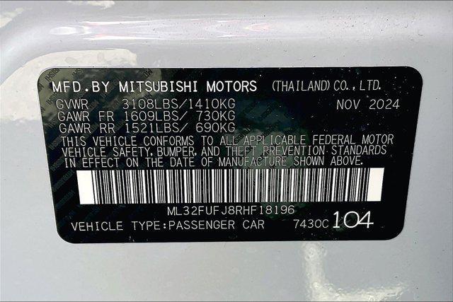 new 2024 Mitsubishi Mirage G4 car, priced at $20,210