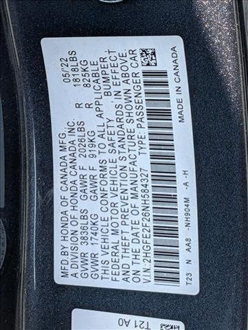 used 2022 Honda Civic car, priced at $23,199