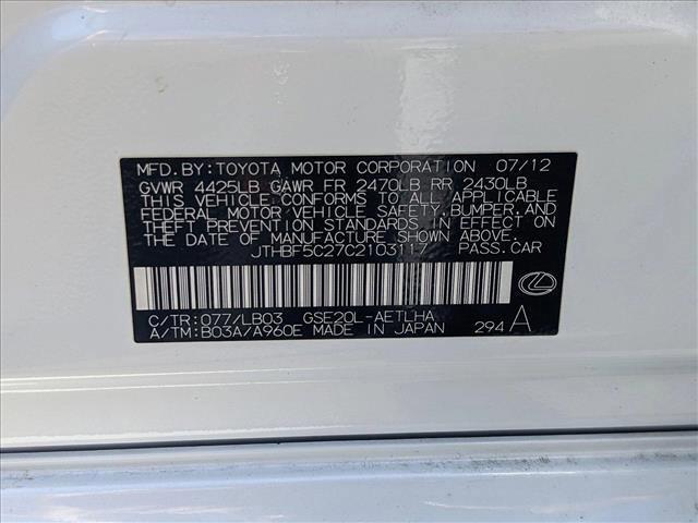 used 2012 Lexus IS 250 car, priced at $14,677