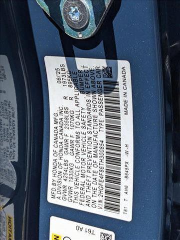 new 2026 Honda Civic Hybrid car, priced at $30,900
