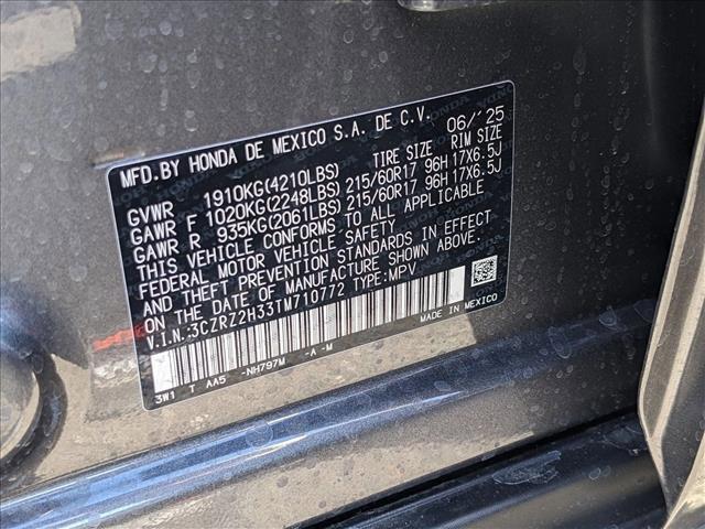 new 2026 Honda HR-V car, priced at $28,197