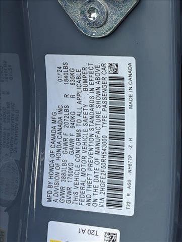 used 2024 Honda Civic car, priced at $27,699