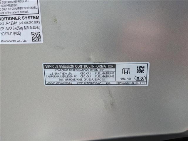 new 2025 Honda Civic Hybrid car, priced at $33,100