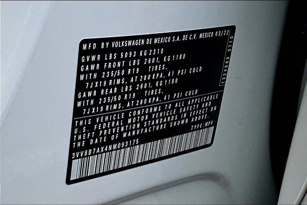 used 2022 Volkswagen Tiguan car, priced at $23,331