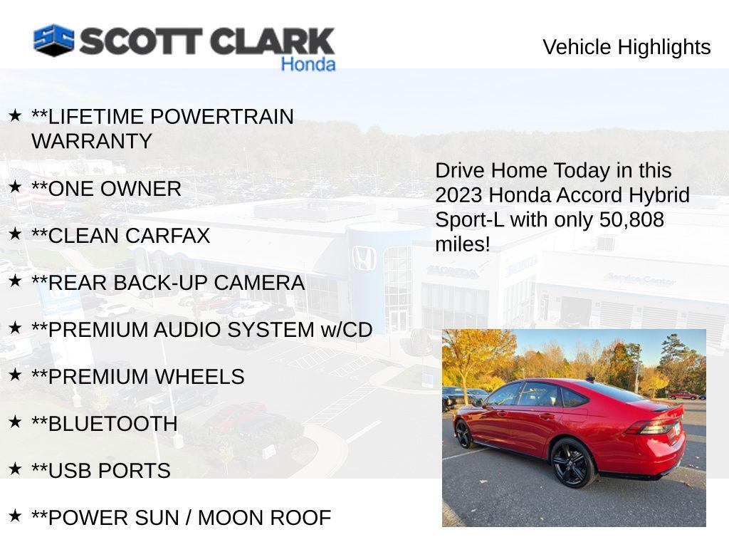 used 2023 Honda Accord Hybrid car, priced at $27,401