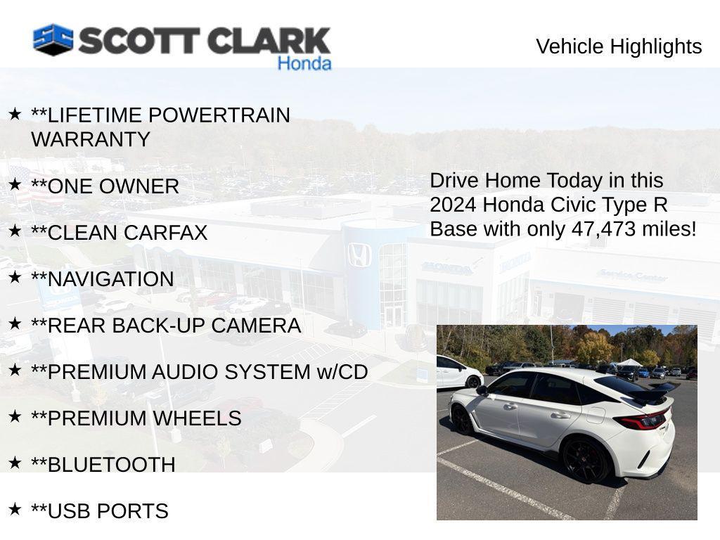 used 2024 Honda Civic Type R car, priced at $39,021