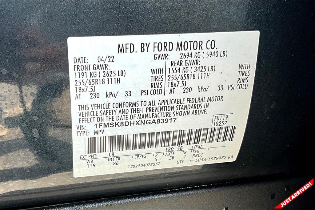 used 2022 Ford Explorer car, priced at $28,500