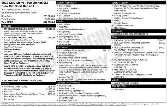 used 2022 GMC Sierra 1500 Limited car, priced at $38,759