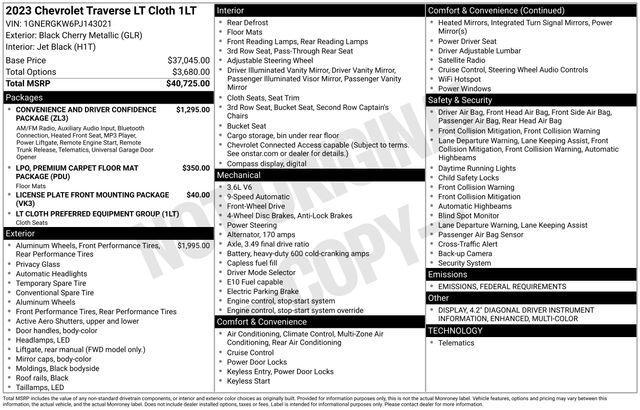 used 2023 Chevrolet Traverse car, priced at $25,995