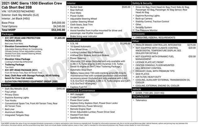 used 2021 GMC Sierra 1500 car, priced at $39,994
