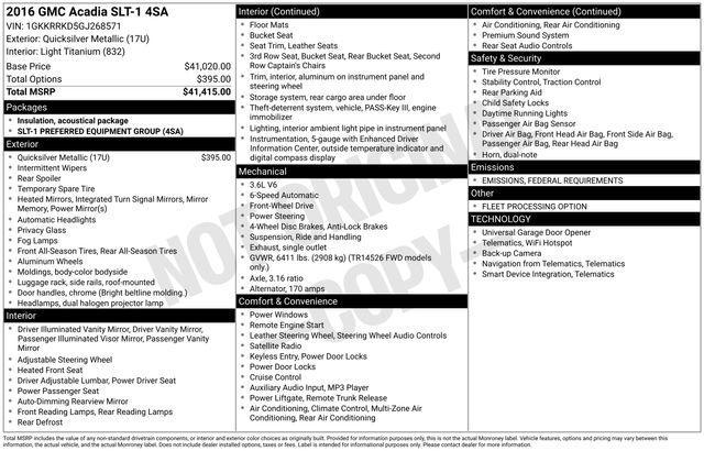 used 2016 GMC Acadia car, priced at $7,995