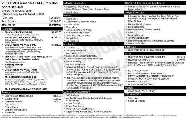 used 2021 GMC Sierra 1500 car, priced at $35,995