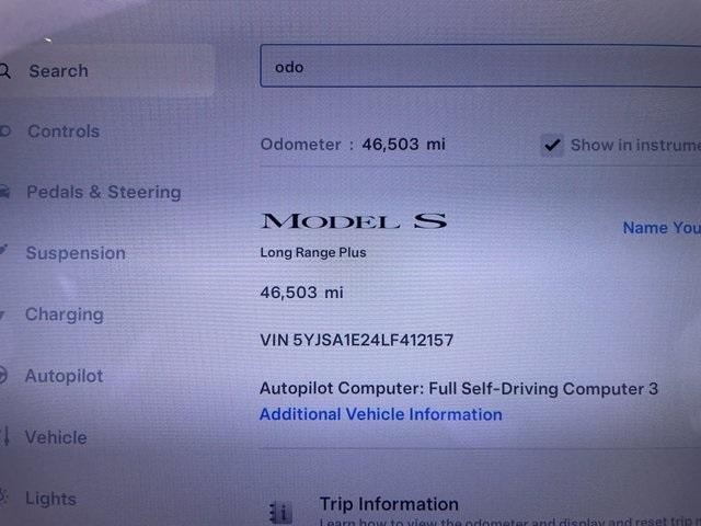 used 2020 Tesla Model S car, priced at $31,489