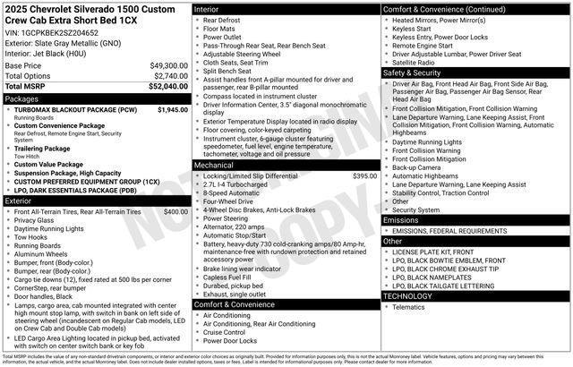 new 2025 Chevrolet Silverado 1500 car, priced at $48,185