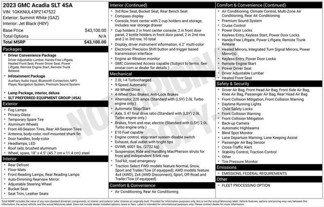 used 2023 GMC Acadia car, priced at $26,800