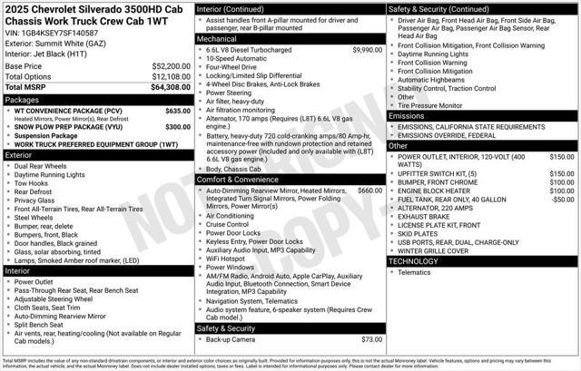 new 2025 Chevrolet Silverado 3500 car, priced at $64,593